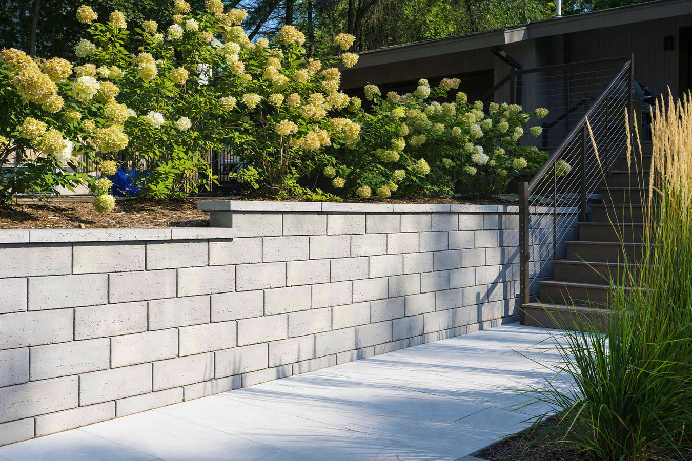Concrete block walls
